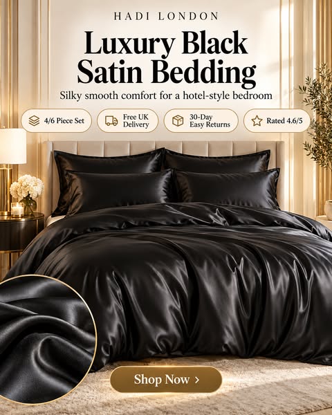 Luxury 6 Piece Satin Bedding Set