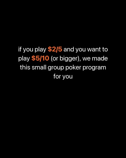 5 days of interactive coaching where I'll help you install the thought process that separates small winners from elite players