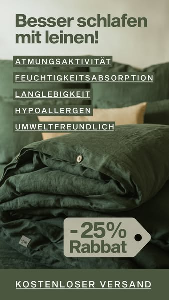 Leinen, das Sie lieben – 25 % Rabatt!