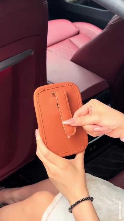 Leather Car Cup Holder Organizer