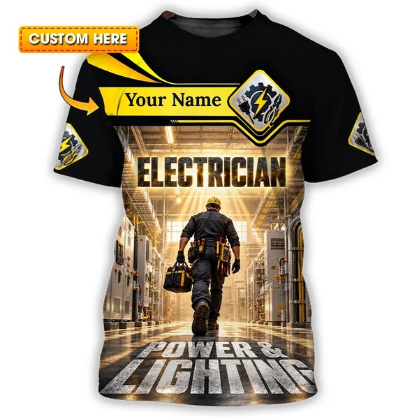 Electrician's Perfect Shirts Custom Name for You!