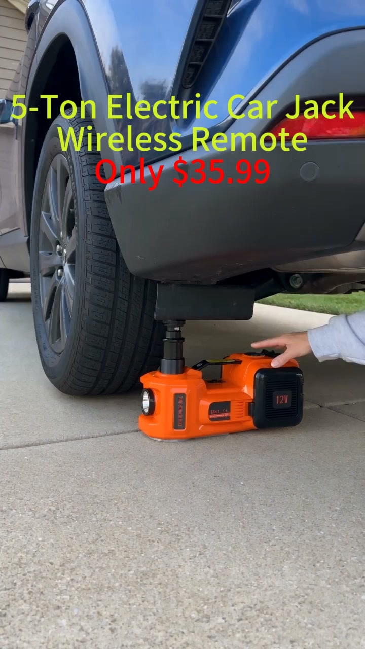 5 Ton Wireless Electric Hydraulic Car Jack Kit With Remote Control，only $35.99!