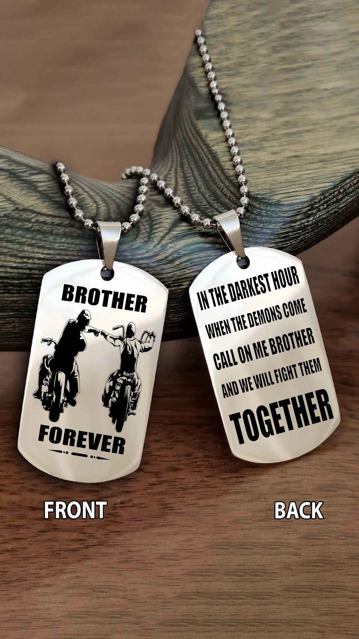 Biker dog tag for Brother