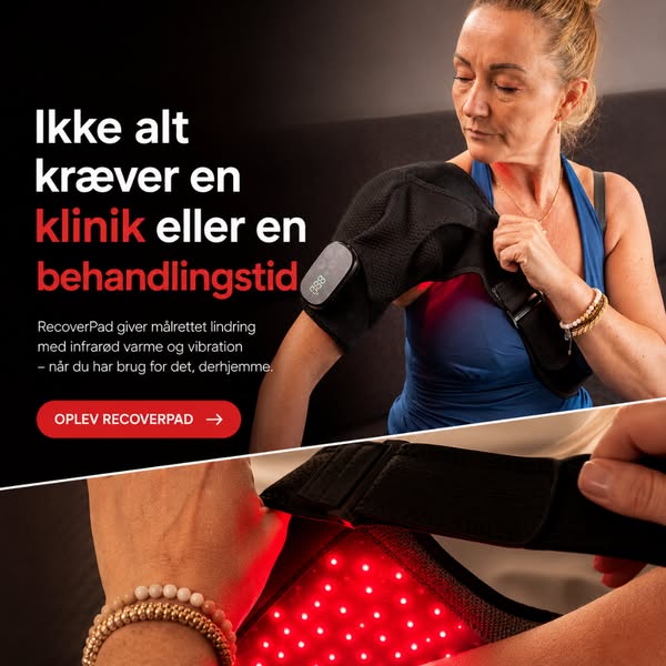 Infrarød lysbehandling til smertelindring og bedre restitution.