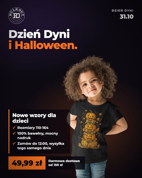 Koszulki na Dzień Dyni, 49,99 zł