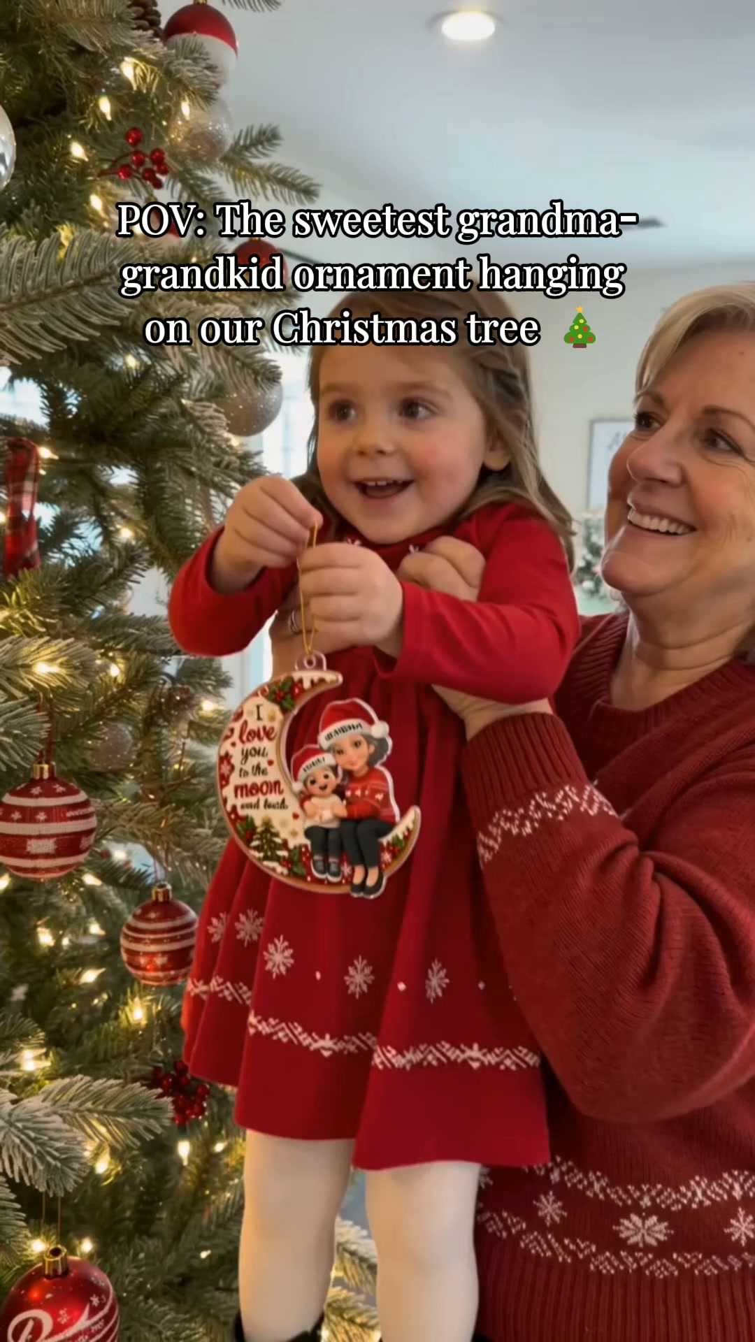 Personalized Moon Ornament For Grandma