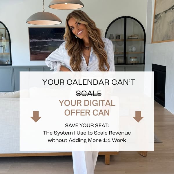 STARTS MONDAY: Build Revenue w/out More 1:1 Work