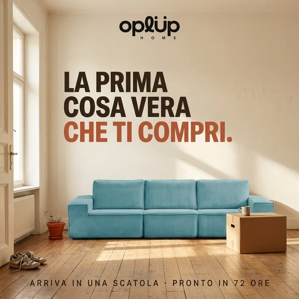 Il divano che arriva in una scatola