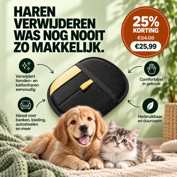 Weg met die losse dierenharen