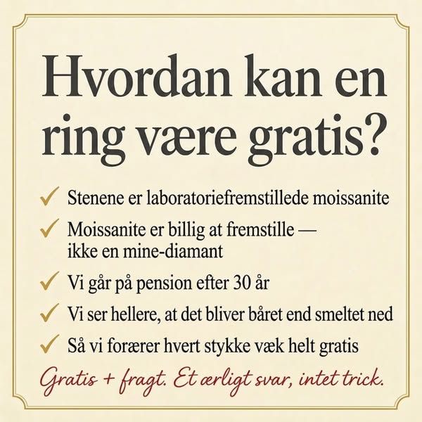 GRATIS – du betaler blot forsendelsen