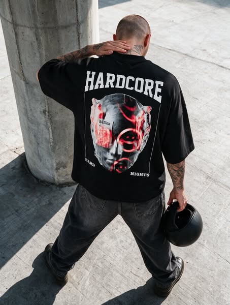 Hardcore Oversized Shirt - Bio Baumwolle für Techno & Rave