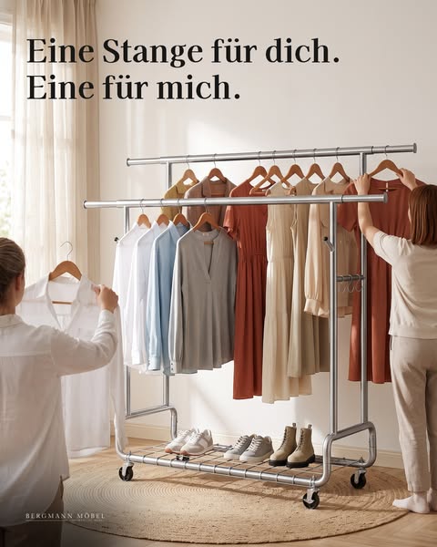 Kleiderständer mit 2 Stangen · 134,95 €