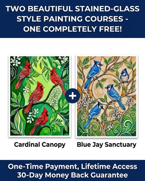 Buy 1 Stained-Glass Style Course Get 1 FREE!