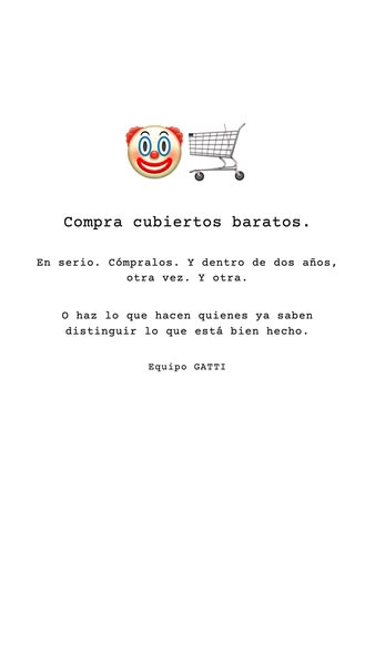 Aniversario Gatti - Set de Cuberteria