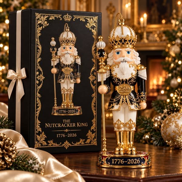 2026 America 250th Anniversary Nutcracker King Christmas Ornament – Commemorative Keepsake - Royal Red & Green / Buy 1