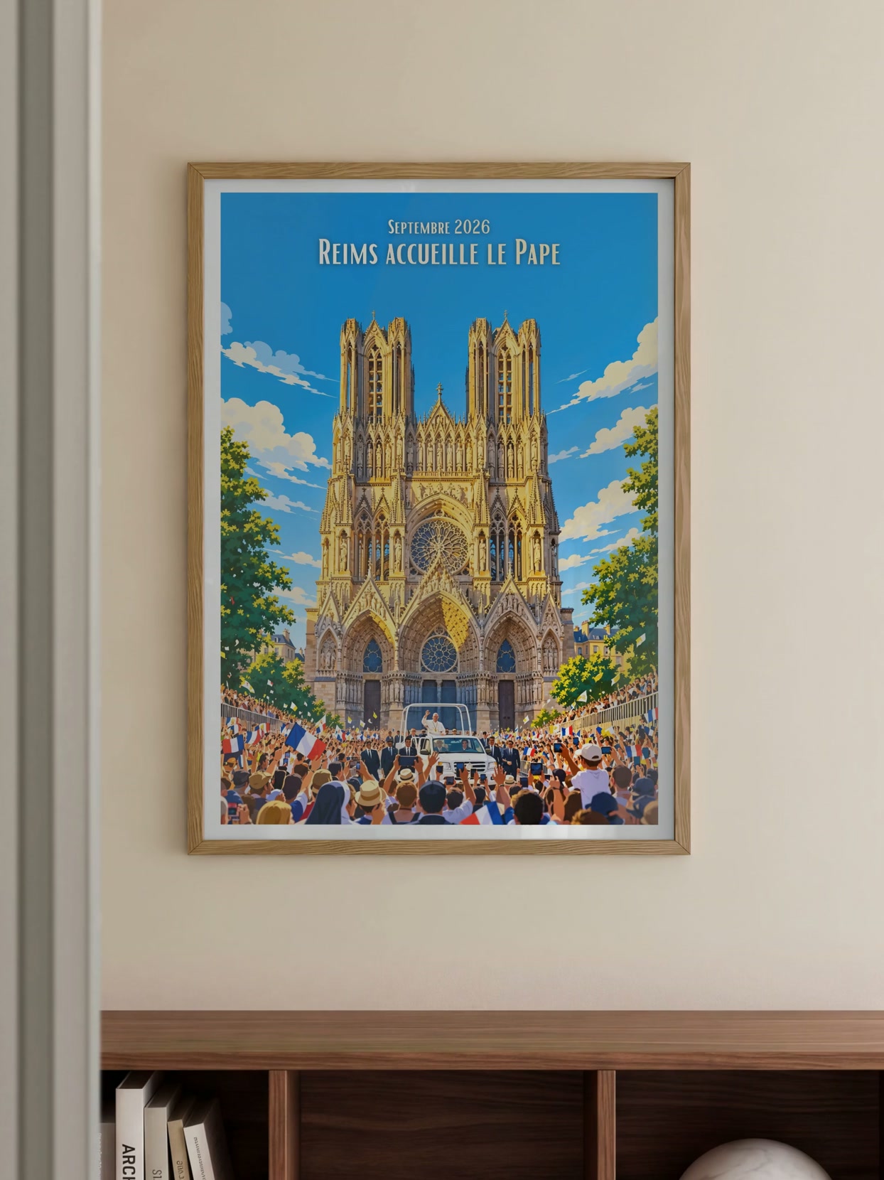 Affiche Reims accueille le souverain pontife