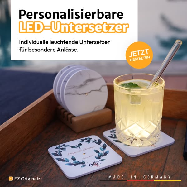 Leuchtende Untersetzer - Made in Germany
