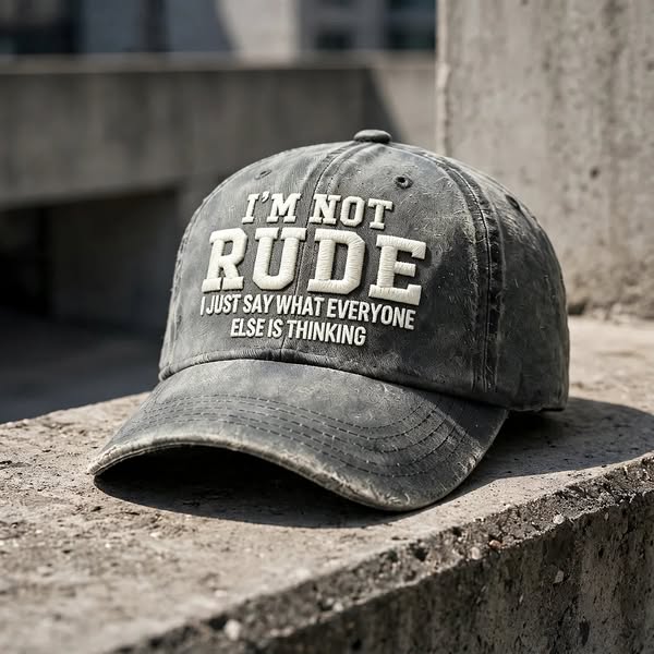 I'm Not Rude I Just Say What Every One Else Is Thinking Embroidery Cap