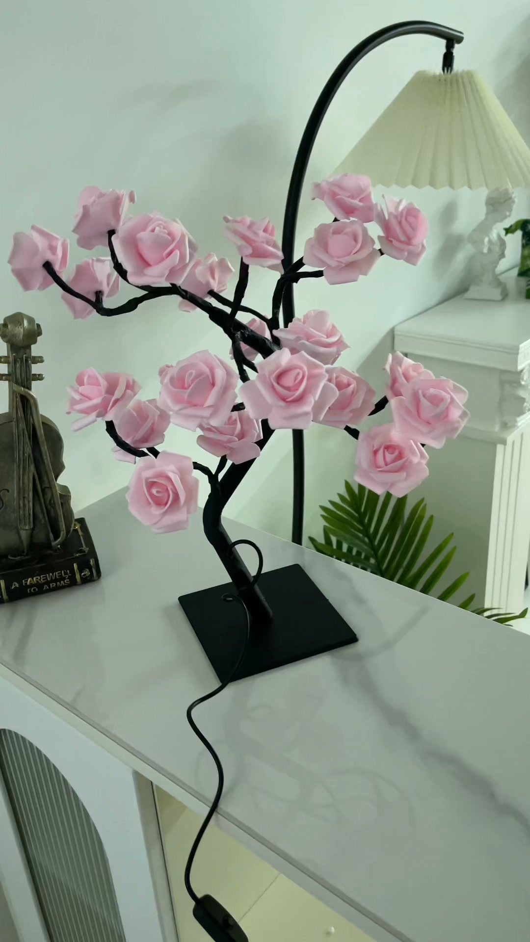 Rose Flower Tree Night Light – USB LED Table Lamp