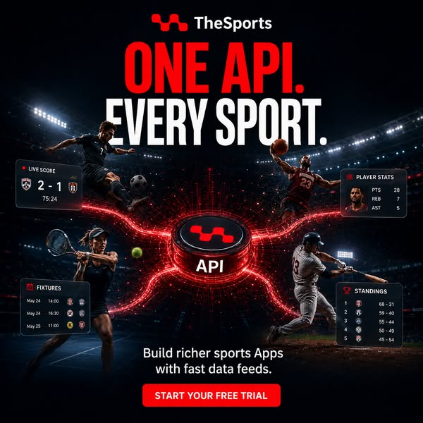 Instant Football Data for Developers.