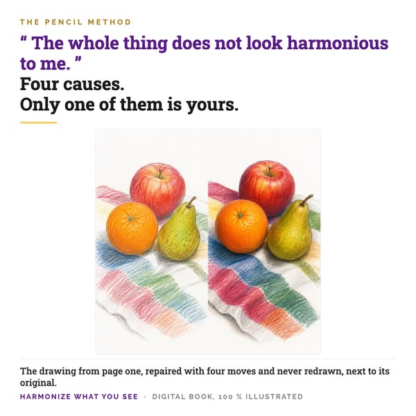 “ The whole thing does not look harmonious to me. ” Four causes. Only one of them is yours.