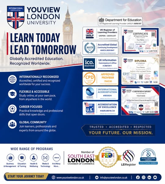 Training, Certificates, Diplomas issued and certified in the United Kingdom