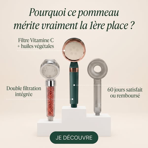 Pommeau de douche à double filtration