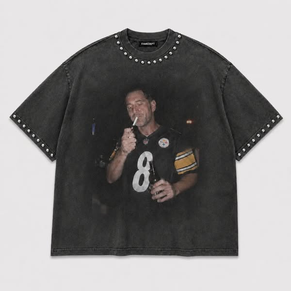 FAMEDEPT RHINESTONE STEELERS AROD TEE 01 TEE PEPPER-L