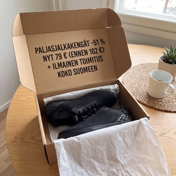 Uudet paljasjalkakengät kotiovellesi: 79 € + Ilmainen toimitus
