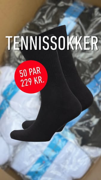 50 par tennissokker for kun 229 kr.