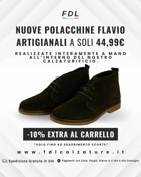 Dal calzaturificio FDL ai tuoi piedi