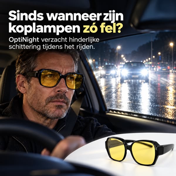 Geen last meer van felle autolampen.