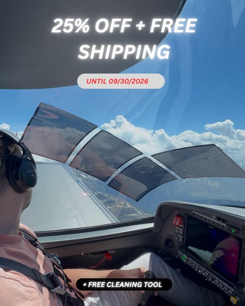 AviationShade - The Reusable Cockpit Sunshade for Pilots