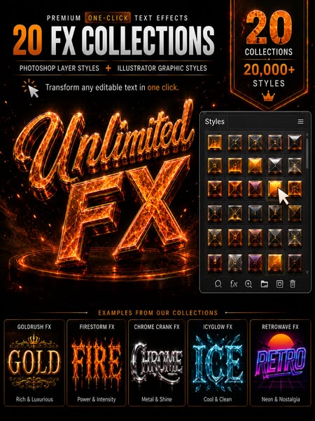 The Ultimate Photoshop & Illustrator FX Bundle