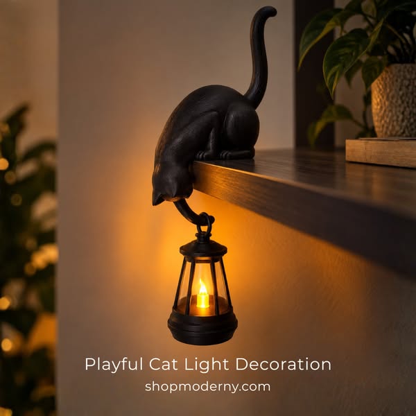 Playful Cat Light Decoration