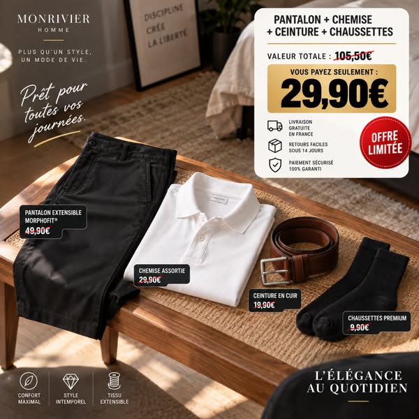 4 pièces pour seulement 29,90 €
