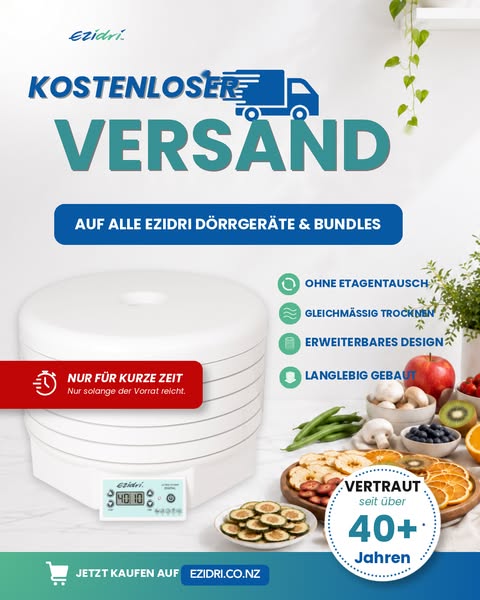 Kostenloser Versand auf deinen Ezidri – jetzt sichern