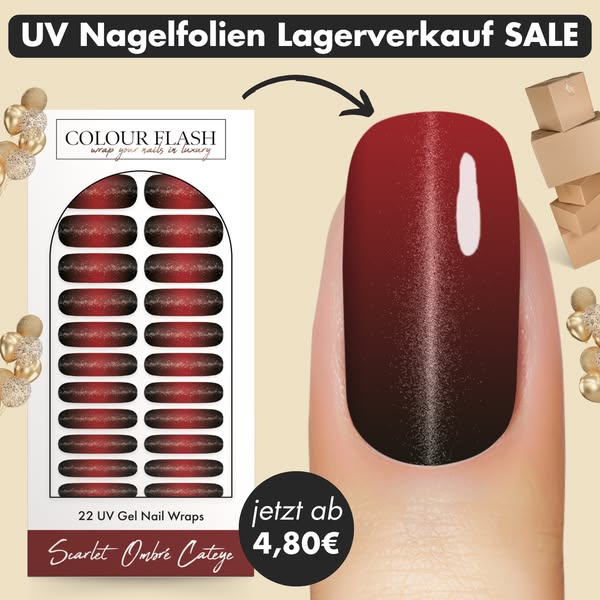 UV Nagelfolien Lagerverkauf-Aktion: Designs für nur 4,80€ und 6,40€ bis 15. Oktober um 23:59 Uhr