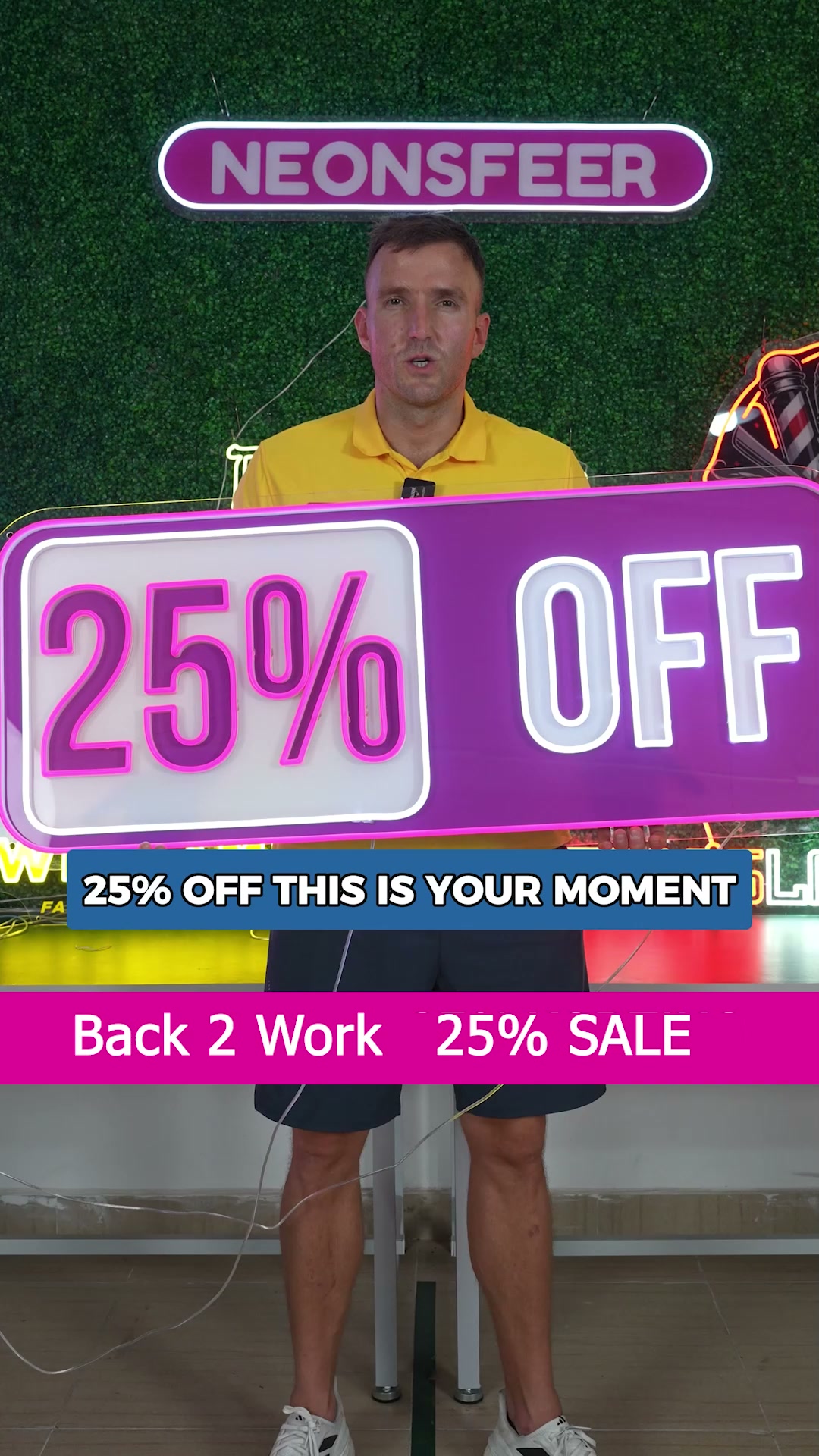 25% off: create your own neon sign