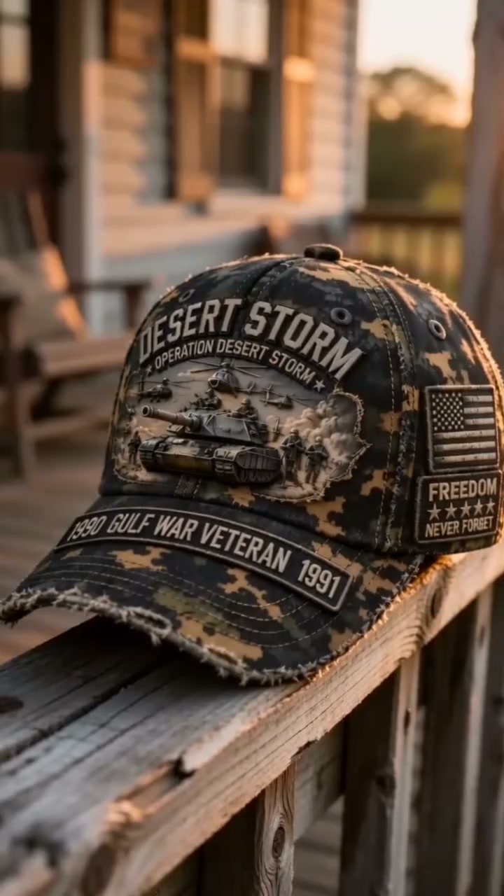 Desert Storm Operation Vintage Camouflage Baseball Cap