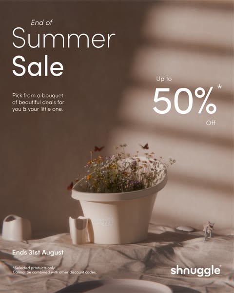Up To 50% Off - End of Summer Sale - Shnuggle