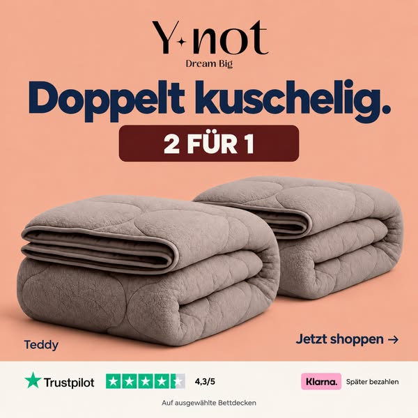 2 Bettdecken, nur 1 bezahlen