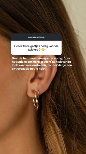 De look van twee, met één gaatje.