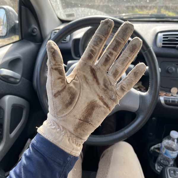 Put Your Initials on Your Riding Gloves