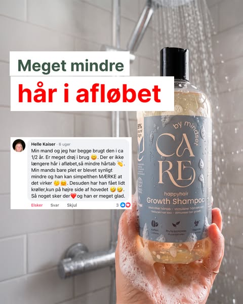 Mindre hår i afløbet