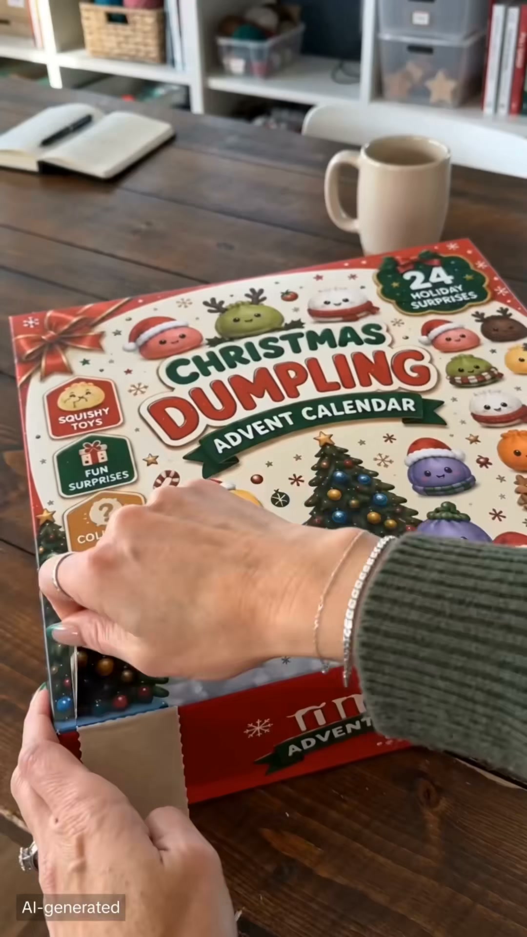 Christmas Dumpling Squishy Advent Calendar 24 Cute Surprise Fidget Toys