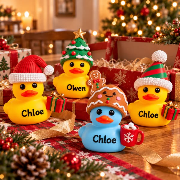 Custom 3D‑Printed Christmas Duck Figurine