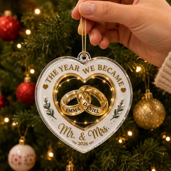 Personalized Newlywed Christmas Ornament