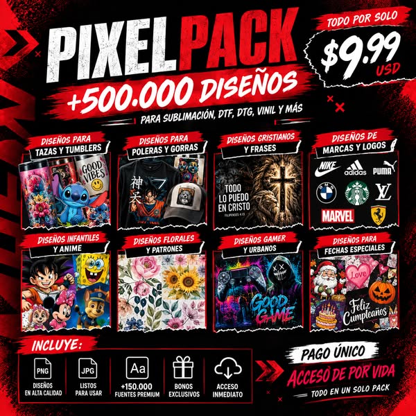 +500.000 diseños por US$9.99