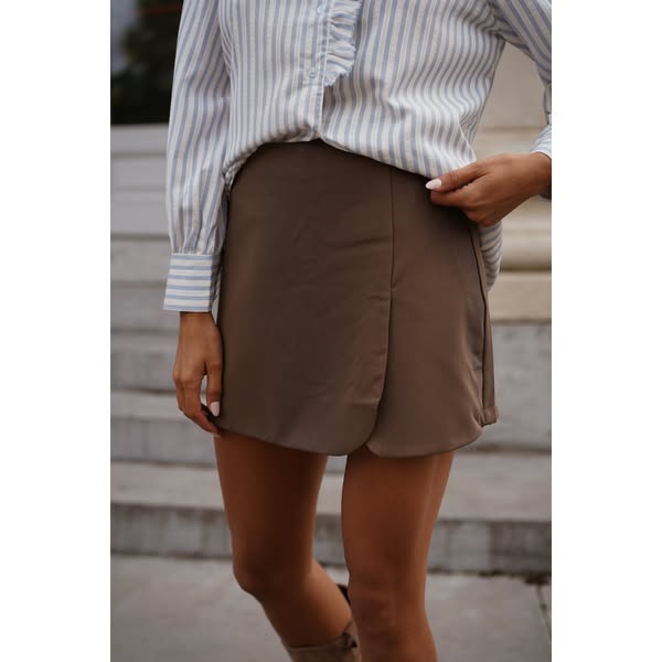 Jupe-short Elsa marron